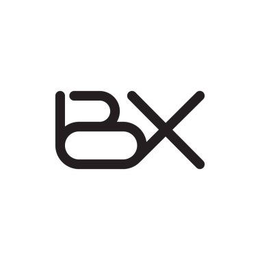 bx ilk harf vektör logosu