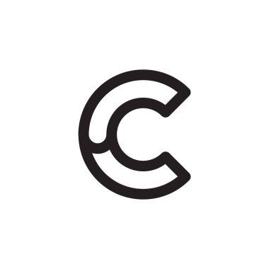 c ilk harf vektör logosu