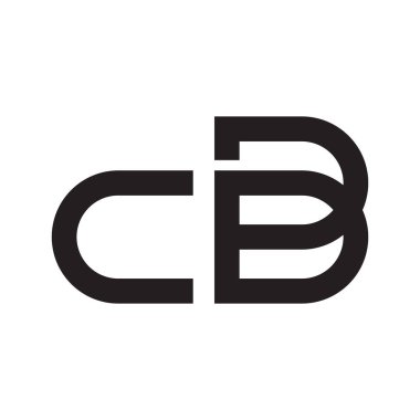 cb ilk harf vektör logosu