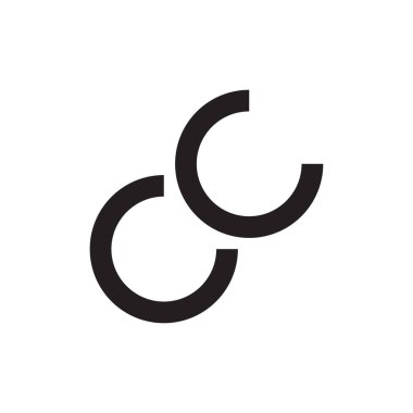 cc ilk harf vektör logosu