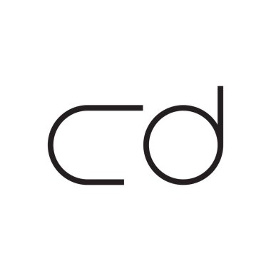 cd ilk harf vektör logosu