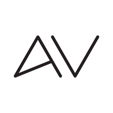 av ilk harf vektör logosu
