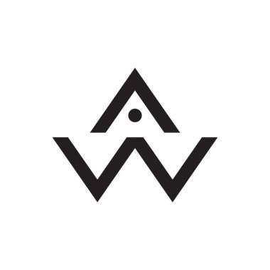 aw ilk harf vektör logosu