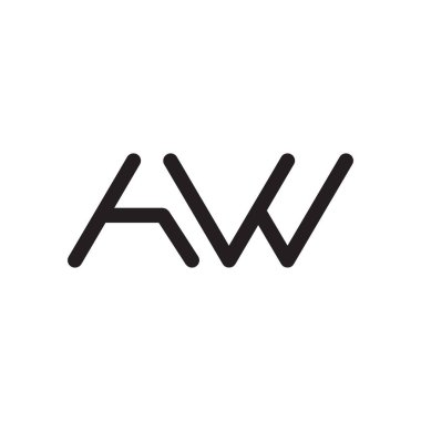 aw ilk harf vektör logosu