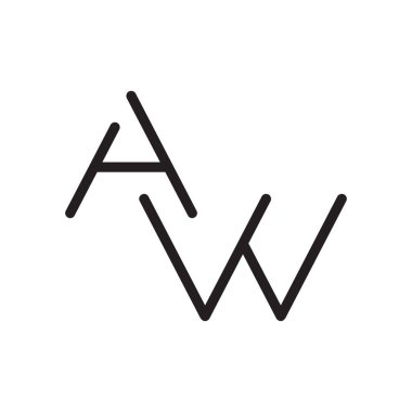 aw ilk harf vektör logosu