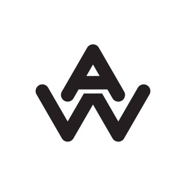aw ilk harf vektör logosu