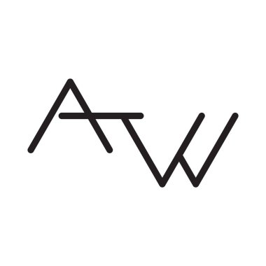 aw ilk harf vektör logosu