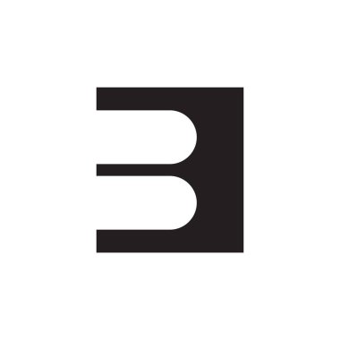 b ilk harf vektör logosu