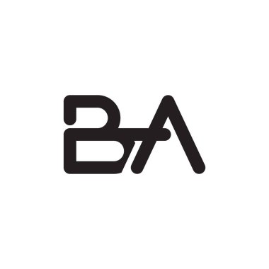 ba ilk harf vektör logosu