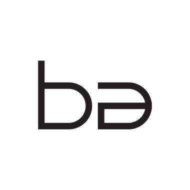 ba ilk harf vektör logosu