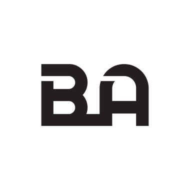 ba ilk harf vektör logosu