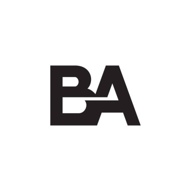 ba ilk harf vektör logosu