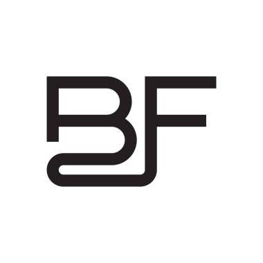 bf ilk harf vektör logosu
