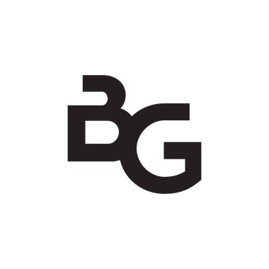 bg ilk harf vektör logosu