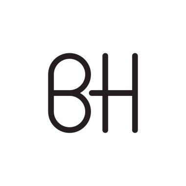 bh ilk harf vektör logosu