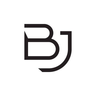 bj ilk harf vektör logosu