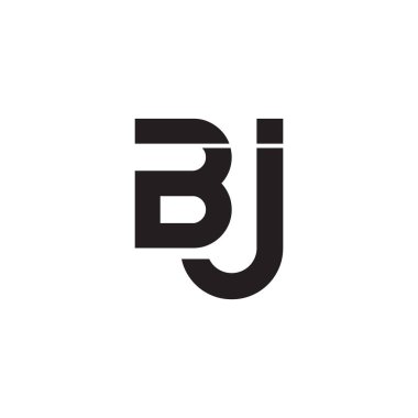 bj ilk harf vektör logosu