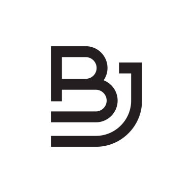 bj ilk harf vektör logosu