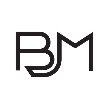 bm ilk harf vektör logosu
