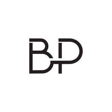 bp ilk harf vektör logosu