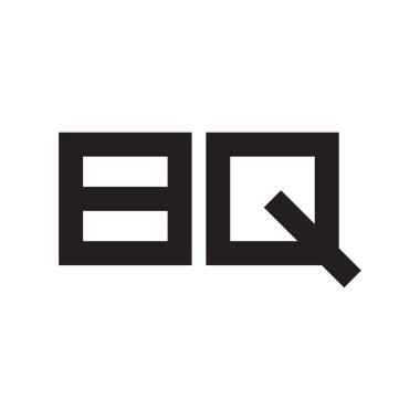 bq ilk harf vektör logosu