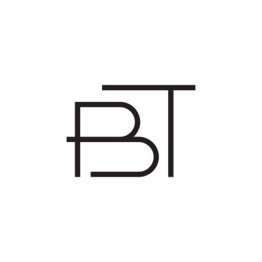 bt ilk harf vektör logosu