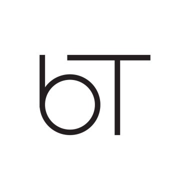 bt ilk harf vektör logosu