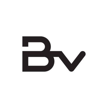 bv ilk harf vektör logosu