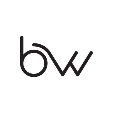 bw ilk harf vektör logosu