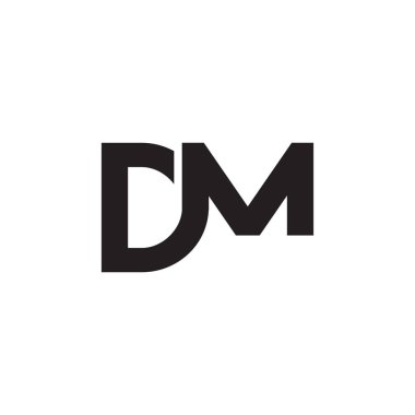 dm ilk harf vektör logosu