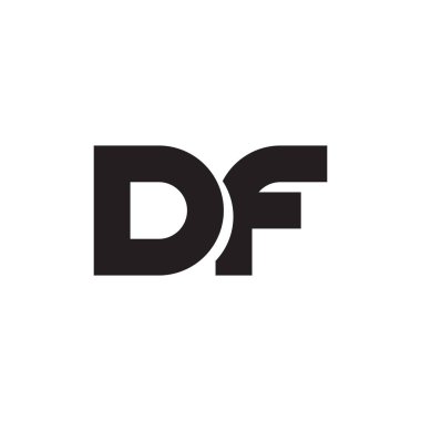 df ilk harf vektör logosu