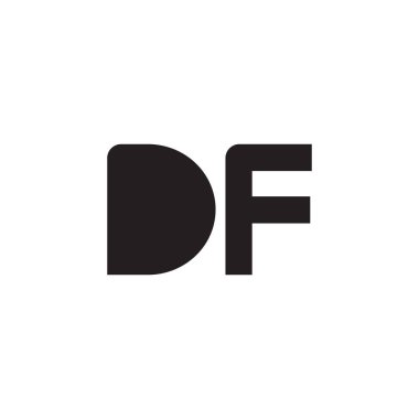 df ilk harf vektör logosu