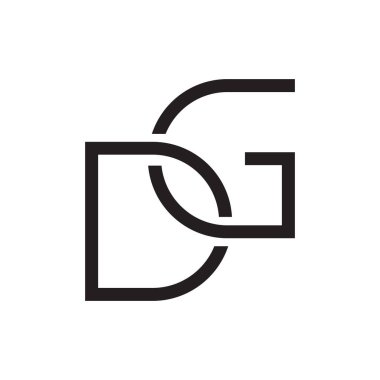 dg ilk harf vektör logosu