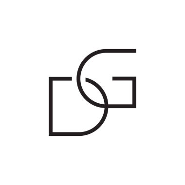 dg ilk harf vektör logosu