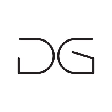 dg ilk harf vektör logosu