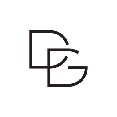dg ilk harf vektör logosu