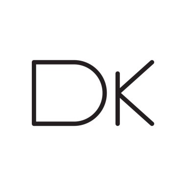 dk ilk harf vektör logosu