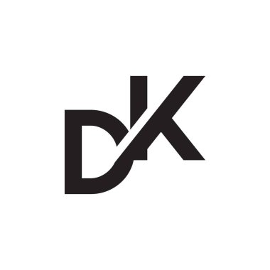 dk ilk harf vektör logosu