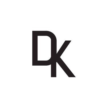 dk ilk harf vektör logosu