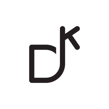dk ilk harf vektör logosu