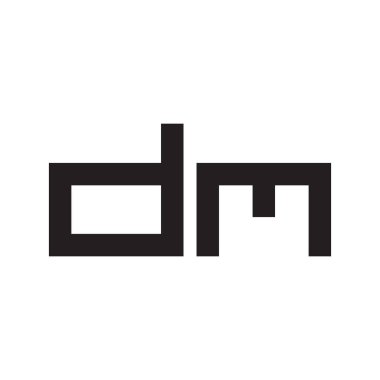 dm ilk harf vektör logosu