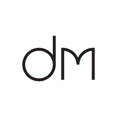 dm ilk harf vektör logosu