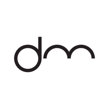 dm ilk harf vektör logosu