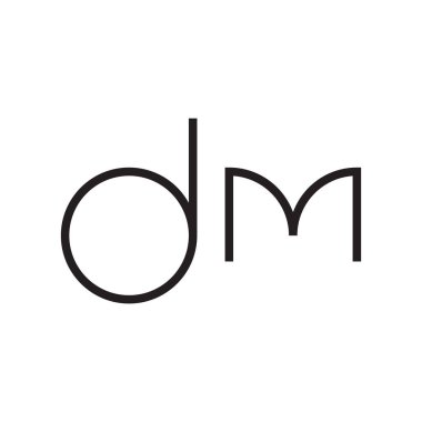dm ilk harf vektör logosu