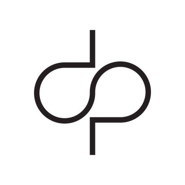 dp ilk harf vektör logosu