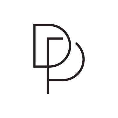 dp ilk harf vektör logosu