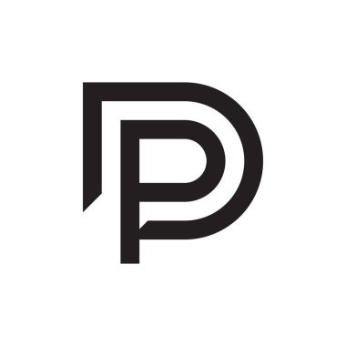 dp ilk harf vektör logosu