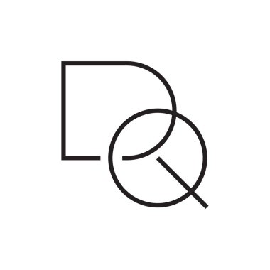 dq ilk harf vektör logosu