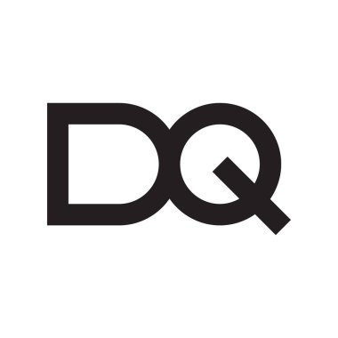 dq ilk harf vektör logosu