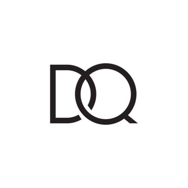 dq ilk harf vektör logosu